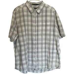 Eddie Bauer Button Up Shirt Mens XL Short Sleeve Plaid Multicolor Classic Fit